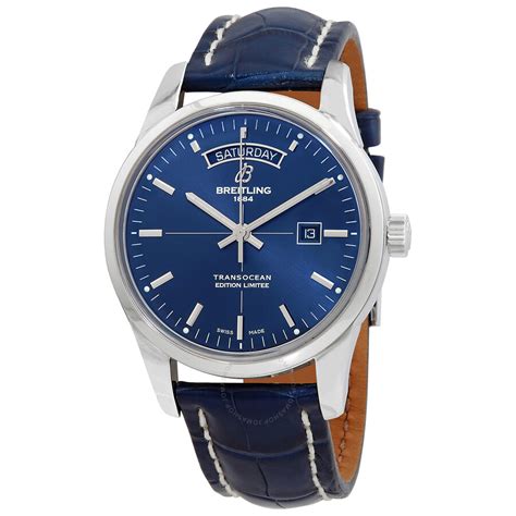 breitling transocean day date blue - v7f|breitling transocean chronograph unitime price.